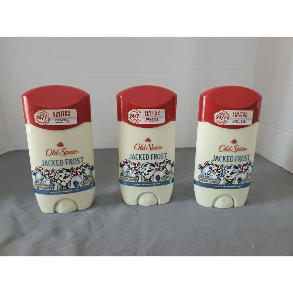 3 Pk Old Spice Limited Edition Jack Frost Solid Deodorant 2.6oz Ea Exp: 5/27